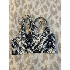 Victoria Sport Victoria’s Secret Black White Sports Bra Tie Dye Large